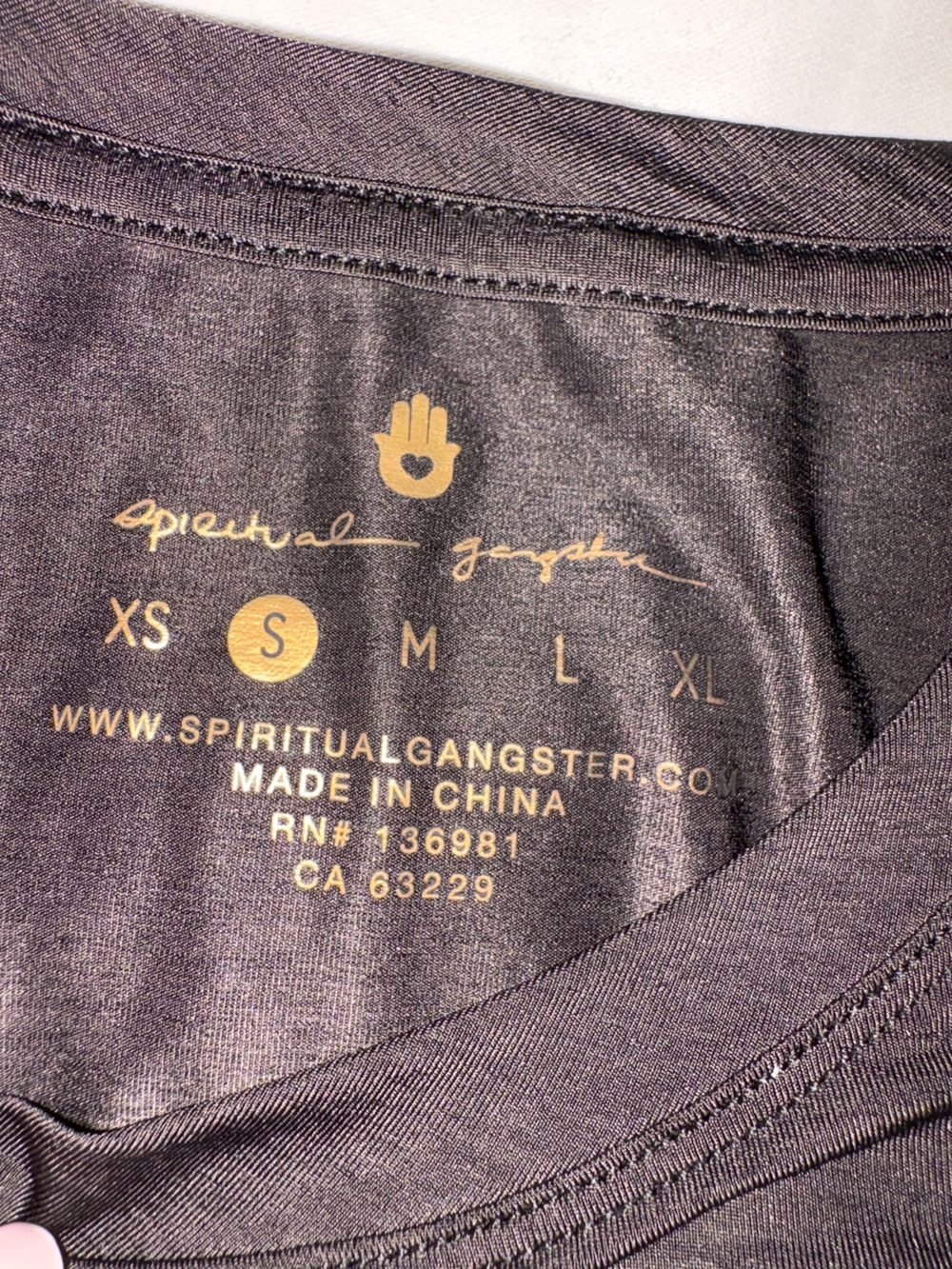 Spiritual Gangster Black Graphic Tank with ivory logo. - Picture 5 of 6